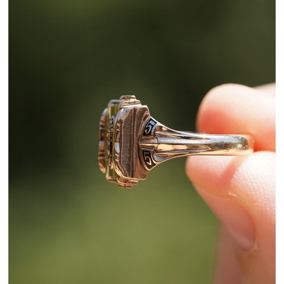 Vintage 10k Solid Yellow Gold Women's 1955 Class Ring Josten St Joseph's Academy - Picture 3 of 9